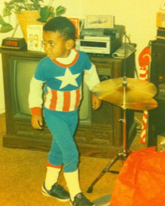 Looks like Captain America is about to beat some freedom drums!